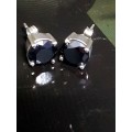 Stunning 3.6  black diamond earings set in Argentium R50 000 ERV