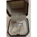 BROWNS 1934 DIAMOND ENGAGEMENT RING - 18CT WHITE GOLD
