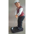 Golfer figurine. Heavy