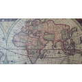 World map vintage style distressed poster