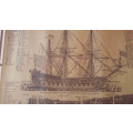 War ship vintage style distressed poster