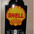 Shell metal enamel thermometer.