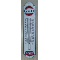 Gulf metal enamel thermometer.