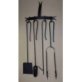 Fireplace companion tool set wall mounted 5 pieces                                fp2