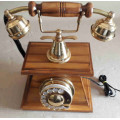 Vintage wood telephone