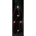 Coca-cola bottle, metal light sign.