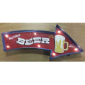 Beer, metal light sign.