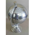 Metal World globe. On stand. Beautiful item to complement your home