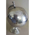 Metal World globe. On stand. Beautiful item to complement your home