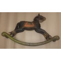 Vintage, wooden Curved Rocking Horse.