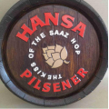 Hansa Pilsener Large barrel end 46cm Diameter.