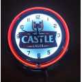 Castle lager double neon clock. 220V