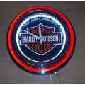 Harley-Davidson double neon clock. 220V