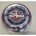 Harley-Davidson double neon clock. 220V