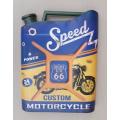 Route 66 motorcycle metal garage / wall decor.