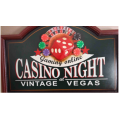 Casino night wall plaque