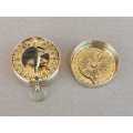 Pocket Sundial Compass with Brass Antique Finish
