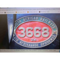SAR. South African Railways Reproduction engine plate.