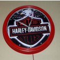 Harley Davidson Illuminated Clock 51cm Diameter