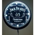 Jack Daniel`s illuminated metal clock. 220v LED 31cm diameter.