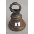 Antique Genuine Solid Brass Ship Bell 9cm