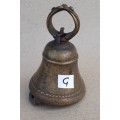 Antique Genuine Solid Brass Ship Bell 8cm