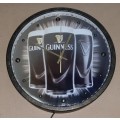 Guinness Illuminated Clock 35cm Diameter.