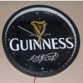 Guinness Illuminated Clock 35cm Diameter.