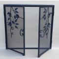 Surface Mounted Floral Fire Screen with Double Opening Doors. 80cm x 75cm.