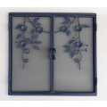 Surface Mounted Floral Fire Screen with Double Opening Doors. 80cm x 75cm.