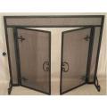 Free Standing Fire Screen with Double Opening Doors 80 x 80