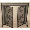 Free Standing Fire Screen with Double Opening Doors. 100 x 90cm