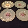 J & G Meakin England SOL Pink Rose/Green Dinner Plates Bowls