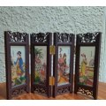 Miniature Chinese Folding Room Divider - Four Beauties