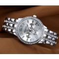 Geneva Crystal Stainless Steel Watch - 3 colours available
