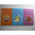 A Lot of 3 Sherlock Holmes books by Sir Arthur Conan Doyle