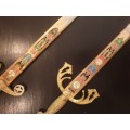 Two Ornamental Spanish Swords 58cm long.
