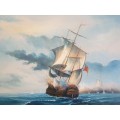 Maritime oil Painting.