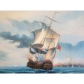 Maritime oil Painting.