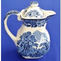 Enoch Wedgewood "Woodland" Blue and White Tea Pot