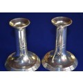 Silver Tone Metal Candle Holders and Apple Shaped Bowls