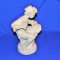 Bonded Marble Composite Statue - The Young Carver Rare Large Statue