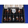 Vintage Boxed Spoon Set - Angora Silver Plate - Seven Pieces