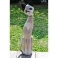 Standing Wooden Cat Carving