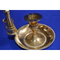 Brass Tray and  Candle Holder with Snuffer