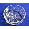 Large Vintage Lead Cut Crystal Bowl