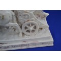 Marble and Alabaster Composite Horse and Chariot Sculpture - Large
