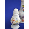 Aynsley "Country  Garden" Salt and Pepper Shakers and Estee Lauder Sugar Shaker