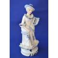 Vintage Blue and White Porcelain Figurine