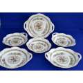 Coalport `Ming Rose` Sweet Dishes -Six Pieces